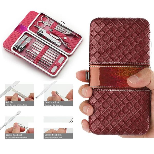 nail art kits 4 colors 18 in 1 pcs clipper kit care set pedicure scissor tweezer knife ear pick utility manicure tools
nail art kits 4 colors 18 in 1 pcs clipper kit care set pedicure scissor tweezer knife ear pick utility manicure tools