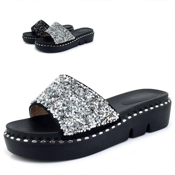 shoes woman's slippers slides platform low fashion shale female beach 2021 luxury sabot fabric pu scandals rubber rome hoof, Black
shoes woman's slippers slides platform low fashion shale female beach 2021 luxury sabot fabric pu scandals rubber rome hoof, Black