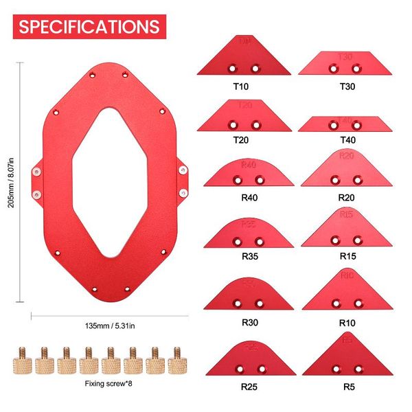 professional hand tool sets fillet gauge woodworking trimming machine bevels aluminum alloy arc radius jig round corne
professional hand tool sets fillet gauge woodworking trimming machine bevels aluminum alloy arc radius jig round corne