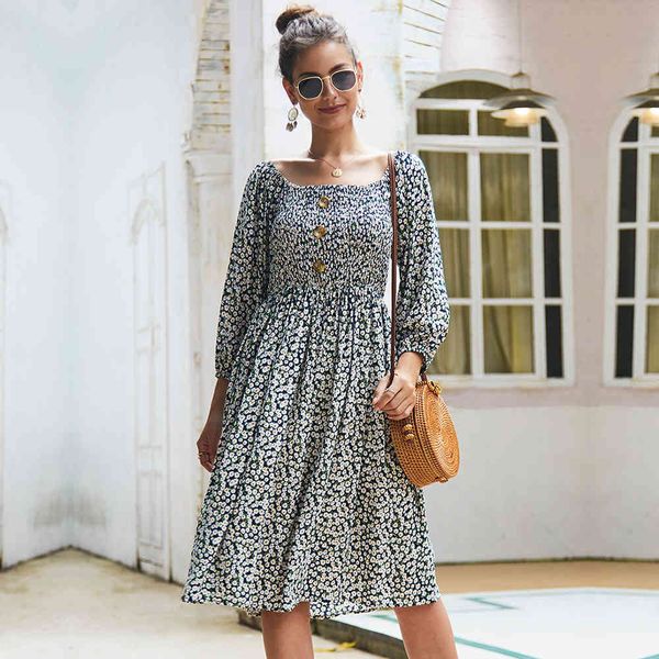 ladies summer retro square collar floral print women 2021 new a-line cotton three quarter sleeve elegant dress, Black;gray
ladies summer retro square collar floral print women 2021 new a-line cotton three quarter sleeve elegant dress, Black;gray