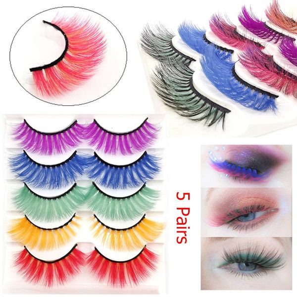 false eyelashes colorful 3d luxury faux mink long individual thick fluffy makeup extension tools 5 pairs
false eyelashes colorful 3d luxury faux mink long individual thick fluffy makeup extension tools 5 pairs