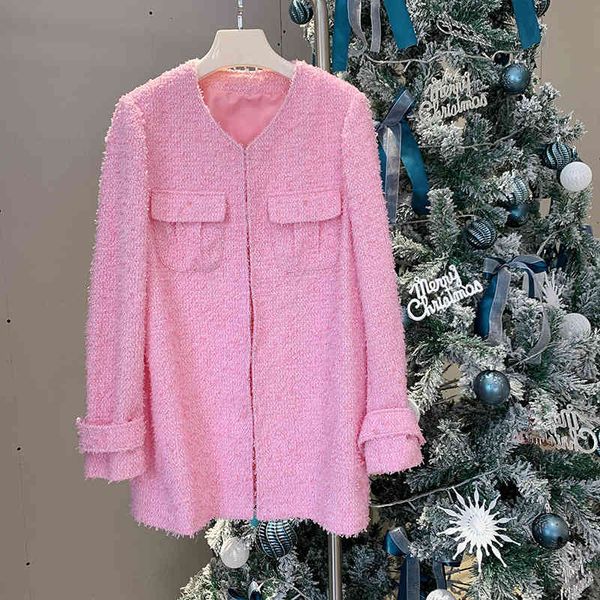 women's trench coats spring 2021 fashions sweet cleavage in pink tweed coat designer jackets c228, Tan;black
women's trench coats spring 2021 fashions sweet cleavage in pink tweed coat designer jackets c228, Tan;black