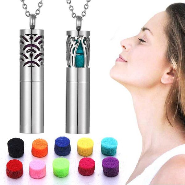 pendant necklaces luxury stainless steel chain oil diffuser necklace locket couple for women perfume jewelry with 3 pcs felt pads, Silver
pendant necklaces luxury stainless steel chain oil diffuser necklace locket couple for women perfume jewelry with 3 pcs felt pads, Silver