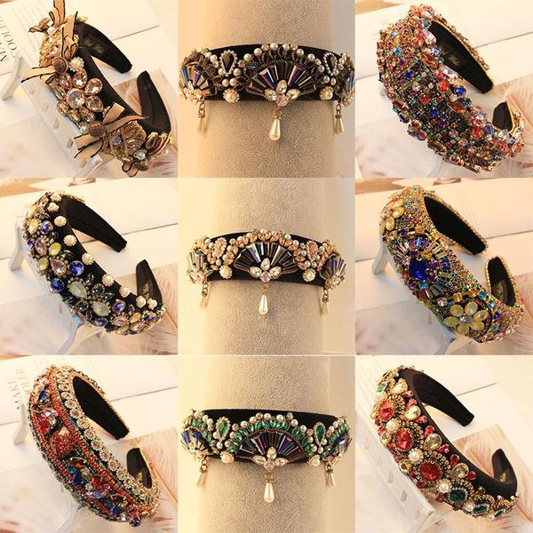 hair clips & barrettes luxury baroque full rhinestone headband padded hairband women colorful glass crystal haird hoop broad-brimmed accesso, Golden;silver
hair clips & barrettes luxury baroque full rhinestone headband padded hairband women colorful glass crystal haird hoop broad-brimmed accesso, Golden;silver