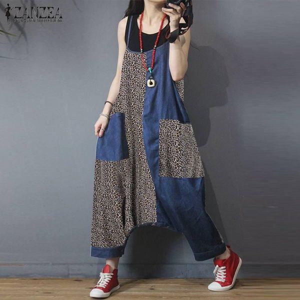 women's jumpsuits & rompers summer patchwork drop crotch fashion leopard print women casual strapps long overalls dungarees pants 7, Black;white
women's jumpsuits & rompers summer patchwork drop crotch fashion leopard print women casual strapps long overalls dungarees pants 7, Black;white