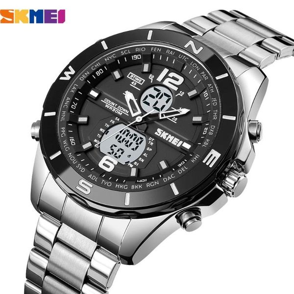 3tme sport watch mens digital watches chrono wristwatches man electronic countdown clock reloj hombre, Slivery;brown
3tme sport watch mens digital watches chrono wristwatches man electronic countdown clock reloj hombre, Slivery;brown