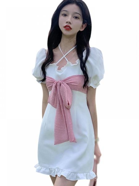 casual dresses summer ladies korean version of the french youth sweet bow tie design off-shoulder short-sleeved white dress, Black;gray
casual dresses summer ladies korean version of the french youth sweet bow tie design off-shoulder short-sleeved white dress, Black;gray