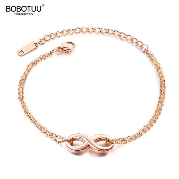 link, chain bobotuu titanium stainless steel infinity 8 word charm bracelets for women rose gold bohemia beach link bracelet bb17086, Black
link, chain bobotuu titanium stainless steel infinity 8 word charm bracelets for women rose gold bohemia beach link bracelet bb17086, Black