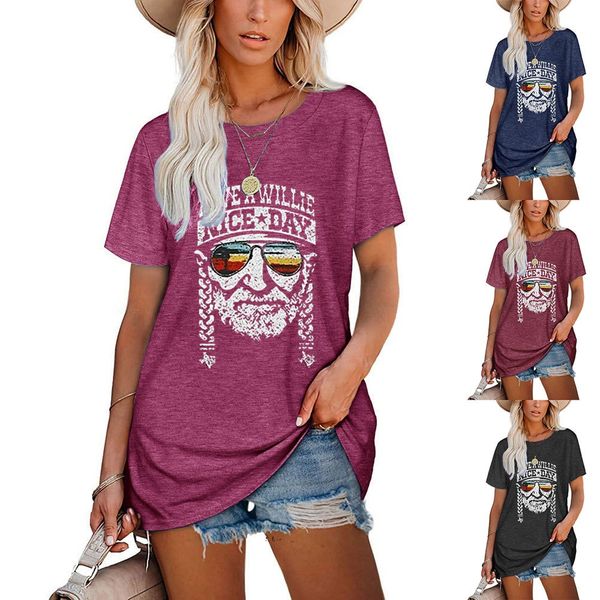 women's old head funny letter printing round neck short sleeve t-shirt, White
women's old head funny letter printing round neck short sleeve t-shirt, White