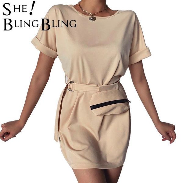 sheblingbling women's casual dress round neck short sleeve belt bag fashion running lace-up streetwear tee shirt t-shirt, White
sheblingbling women's casual dress round neck short sleeve belt bag fashion running lace-up streetwear tee shirt t-shirt, White