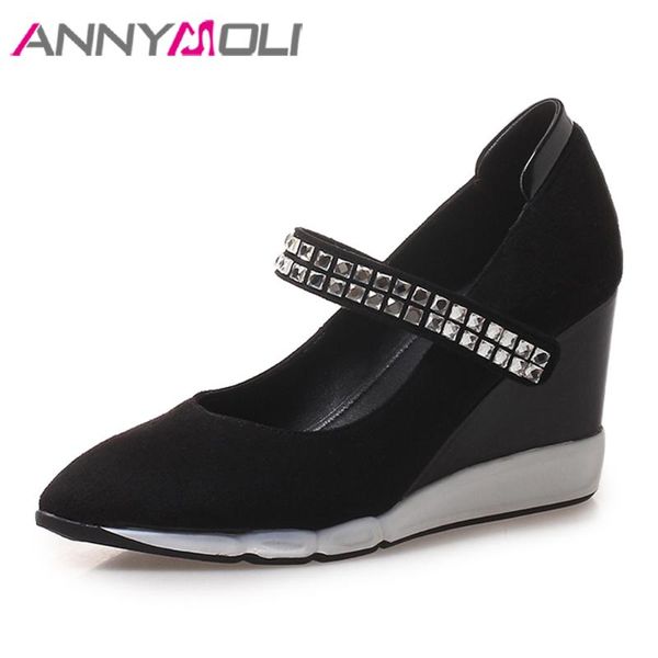 dress shoes annymoli mary janes women high heels platform wedges crystal pointed toe party pumps ladies spring 34-40, Black
dress shoes annymoli mary janes women high heels platform wedges crystal pointed toe party pumps ladies spring 34-40, Black