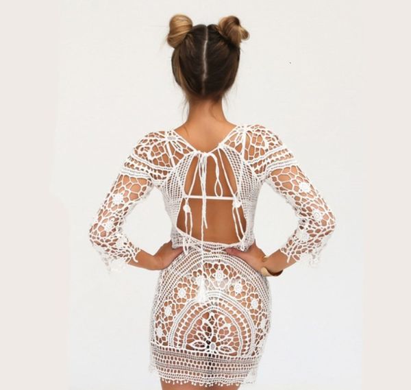 women's swimwear women swimsuit cover up sleeve beach tunic robe de plage solid white cotton pareo high collar zl2o, White;black
women's swimwear women swimsuit cover up sleeve beach tunic robe de plage solid white cotton pareo high collar zl2o, White;black