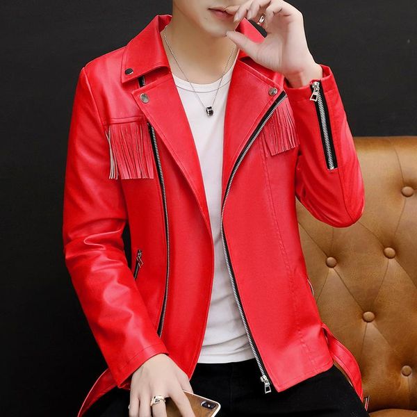 men's jackets leather jacket male soil 2021 spring and autumn thin section korean version of the trend streamer social guy personality, Black;brown
men's jackets leather jacket male soil 2021 spring and autumn thin section korean version of the trend streamer social guy personality, Black;brown
