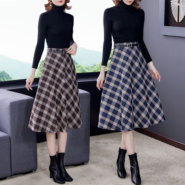 skirts 2021 fashion medium long plaid umbrella skirt, women's thin woolen drs in autumn and winter, Black
skirts 2021 fashion medium long plaid umbrella skirt, women's thin woolen drs in autumn and winter, Black