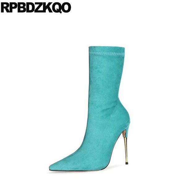 boots stiletto sock ankle pointed toe 13 45 big size suede stripper pole fetish light blue shoes high heel metal women extreme, Black
boots stiletto sock ankle pointed toe 13 45 big size suede stripper pole fetish light blue shoes high heel metal women extreme, Black
