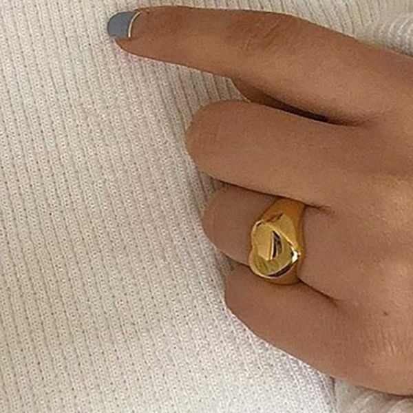 stainless steel 18k gold plated tarnish minimal sweet jewelry gift for ladie stereoscopic gold heart love rings for women p0818, Silver
stainless steel 18k gold plated tarnish minimal sweet jewelry gift for ladie stereoscopic gold heart love rings for women p0818, Silver