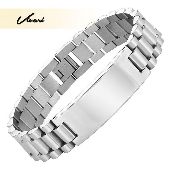 link, chain vivari 2021 customized cool style fashion jewelry id bracelet for men stainless steel gentlemen gift charm bracelets wristband, Black
link, chain vivari 2021 customized cool style fashion jewelry id bracelet for men stainless steel gentlemen gift charm bracelets wristband, Black