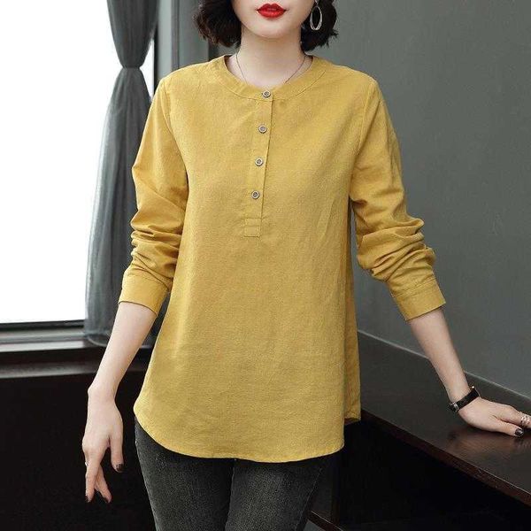 women's spring autumn style blouses shirt o-neck button solid color long sleeve elegant loose df3881 210609, White
women's spring autumn style blouses shirt o-neck button solid color long sleeve elegant loose df3881 210609, White
