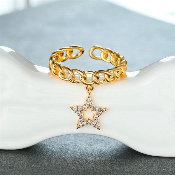 wedding rings trendy female white crystal adjustable ring charm rose gold color for women dainty star pendant engagement, Slivery;golden
wedding rings trendy female white crystal adjustable ring charm rose gold color for women dainty star pendant engagement, Slivery;golden