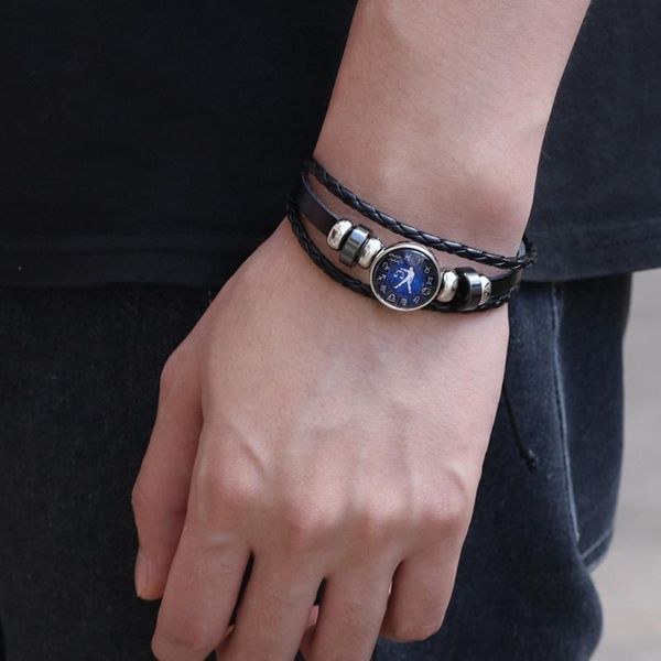 link chain chains 12 constellation leather for men women 2022 fashion punk jewelry accessories party gift pulseras mujerlink, Black
link chain chains 12 constellation leather for men women 2022 fashion punk jewelry accessories party gift pulseras mujerlink, Black