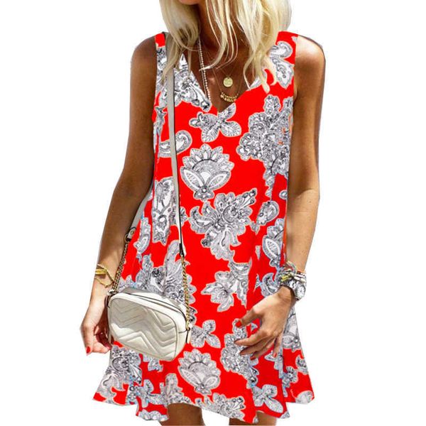 summer v neck floral print loose tank dress women sleeveless beach es fashion oversized ladies mini a-line 210526, Black;gray
summer v neck floral print loose tank dress women sleeveless beach es fashion oversized ladies mini a-line 210526, Black;gray