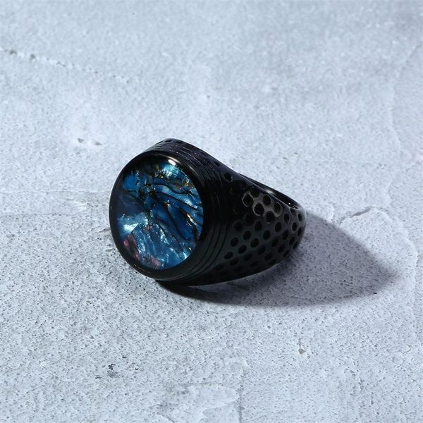 wedding rings classic stainless steel blue shell men personality fashion black rock hip hop jewelry gifts accessories, Slivery;golden
wedding rings classic stainless steel blue shell men personality fashion black rock hip hop jewelry gifts accessories, Slivery;golden