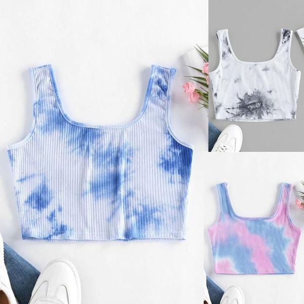 women's tanks & camis crop women ladies tie-dye print sleeveless blouse pullover vest tank shirts wmaz, White
women's tanks & camis crop women ladies tie-dye print sleeveless blouse pullover vest tank shirts wmaz, White