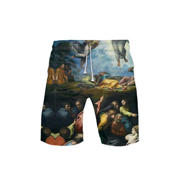 men's shorts 2021 man casual world famous painting art homme quality bottoms elastic waist fashion brand, White;black
men's shorts 2021 man casual world famous painting art homme quality bottoms elastic waist fashion brand, White;black