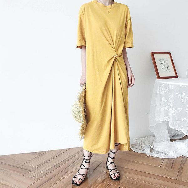 summer casual solid short-sleeve women dress loose side split ladies large size midi dresses korean clothes beach plus, Black;gray
summer casual solid short-sleeve women dress loose side split ladies large size midi dresses korean clothes beach plus, Black;gray