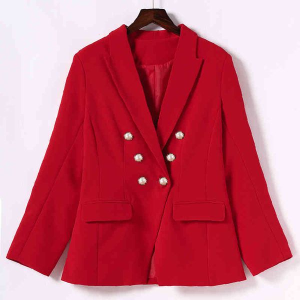 women's suits & blazers elegant notched women red blazer long sleeve double breasted office ladies jacket autumn winter outerwear, White;black
women's suits & blazers elegant notched women red blazer long sleeve double breasted office ladies jacket autumn winter outerwear, White;black