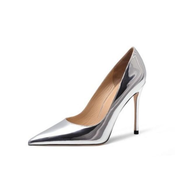 dress shoes classic women pumps silver patent leather basic pointed toe office commute 10cm thin high heels ladies party, Black
dress shoes classic women pumps silver patent leather basic pointed toe office commute 10cm thin high heels ladies party, Black