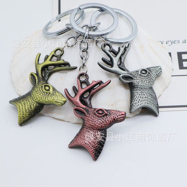 keychain creative christmas gift zinc alloy elk pendant key ring car key pendant deer head christmas key ring chain, Silver
keychain creative christmas gift zinc alloy elk pendant key ring car key pendant deer head christmas key ring chain, Silver