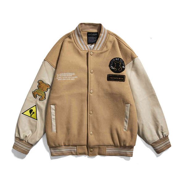 men's jackets homens de alta rua jaqueta beisebol retalhos urso toalha bordado varsity jackets harajuku casual oversized casaco streetw, Black;brown
men's jackets homens de alta rua jaqueta beisebol retalhos urso toalha bordado varsity jackets harajuku casual oversized casaco streetw, Black;brown