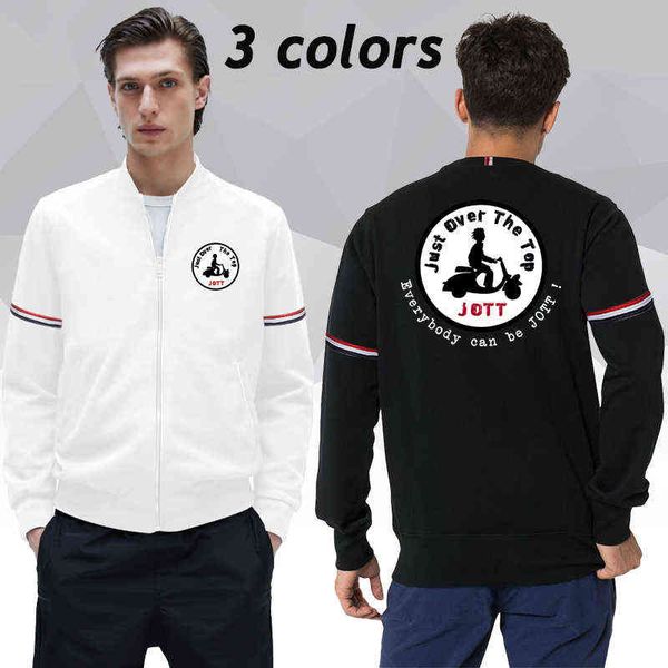 2021 fall trendy solid color jott print zipper baseball men's jacket casual sports long sleeve stripe coat, Black;brown
2021 fall trendy solid color jott print zipper baseball men's jacket casual sports long sleeve stripe coat, Black;brown