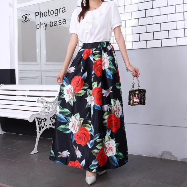 skirts floral long women vintage retro high waisted elastic summer maxi skirt female floor-length 2021 jupe plus size s-3xl, Black
skirts floral long women vintage retro high waisted elastic summer maxi skirt female floor-length 2021 jupe plus size s-3xl, Black
