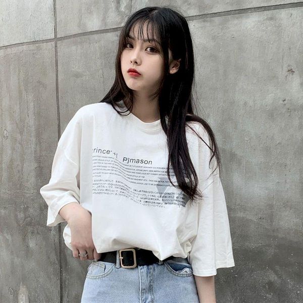 women's t-shirt 2021 summer korean loose short-sleeved tshirt female couple wear student harajuku half-sleeved shirts womens top, White
women's t-shirt 2021 summer korean loose short-sleeved tshirt female couple wear student harajuku half-sleeved shirts womens top, White