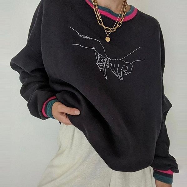 black finger print vintage crewneck sweatshirt oversized female hoodies boyfriend fall fashion
black finger print vintage crewneck sweatshirt oversized female hoodies boyfriend fall fashion