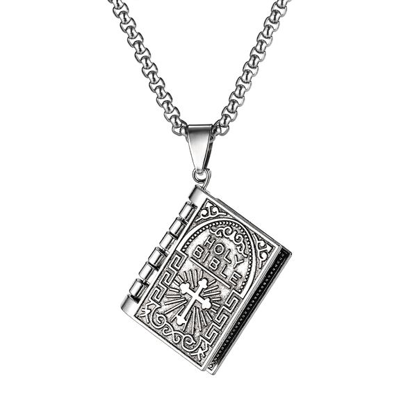 mens sweater necklace pendants , prayer book tag sliver stainless steel choker hip pop strings fashion jewelrys to boys loves gifts gx1908, Silver
mens sweater necklace pendants , prayer book tag sliver stainless steel choker hip pop strings fashion jewelrys to boys loves gifts gx1908, Silver
