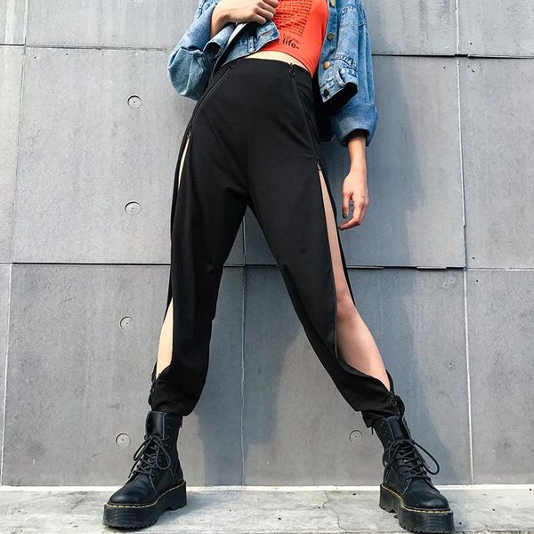 women's pants & capris streetwear vintage women high waist 2021 arrival black zipper hollow out female trousers korean harajuku, Black;white
women's pants & capris streetwear vintage women high waist 2021 arrival black zipper hollow out female trousers korean harajuku, Black;white