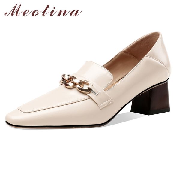 meotina high heel natural genuine leather pumps thick heels slip on shoes women chain pointed toe fashion shoes lady footwear 41 210520, Black
meotina high heel natural genuine leather pumps thick heels slip on shoes women chain pointed toe fashion shoes lady footwear 41 210520, Black