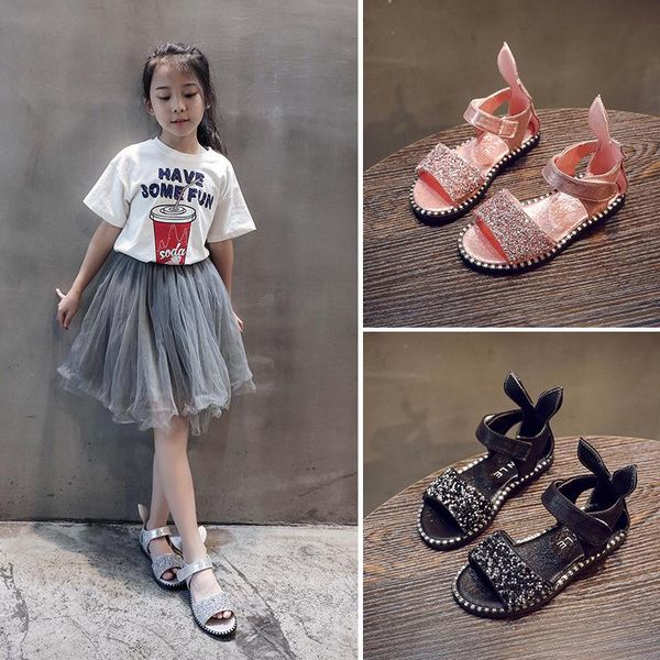 sandals summer korean children's shoes ears rhinestone sequins soft bottom princess baby girls, Black;red
sandals summer korean children's shoes ears rhinestone sequins soft bottom princess baby girls, Black;red