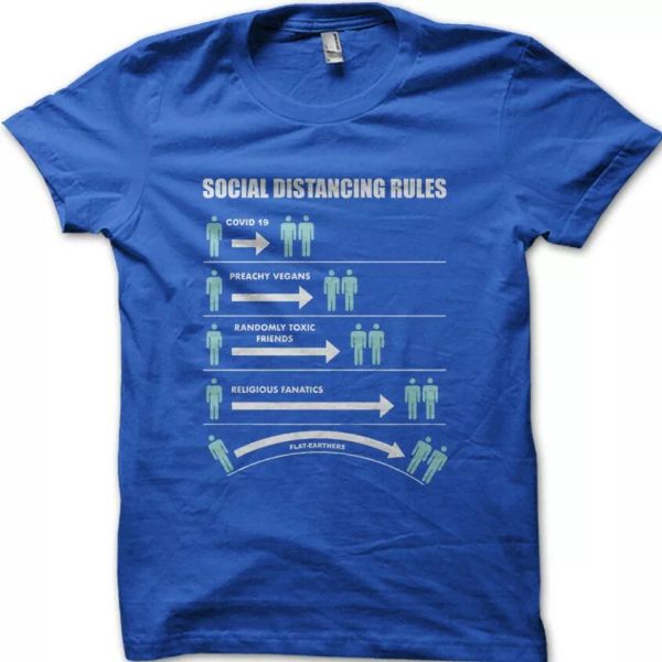 Social Distancing Rules funny corona flat earth printed t-shirt 9050, White;black
Social Distancing Rules funny corona flat earth printed t-shirt 9050, White;black