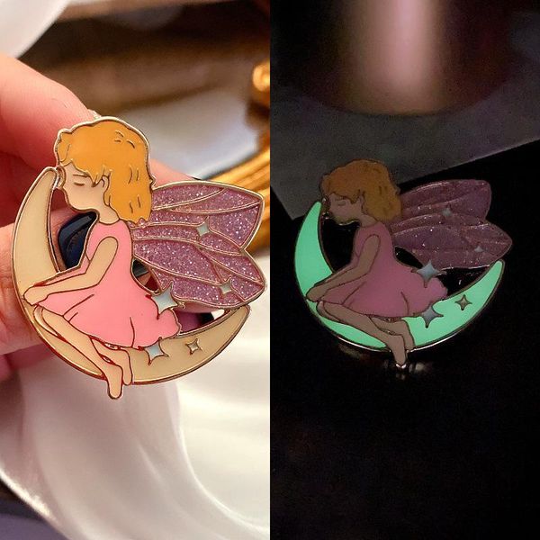 pins, brooches hoseng cartoon moon gngel fluorescent brooch exquisite enamel gift jewelry pin hs_769, Gray
pins, brooches hoseng cartoon moon gngel fluorescent brooch exquisite enamel gift jewelry pin hs_769, Gray