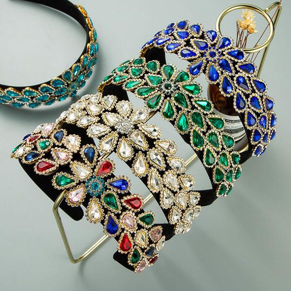 fashion women hairband flower rhinestone headbands wide side headband paved diamond hair accessories, Silver
fashion women hairband flower rhinestone headbands wide side headband paved diamond hair accessories, Silver