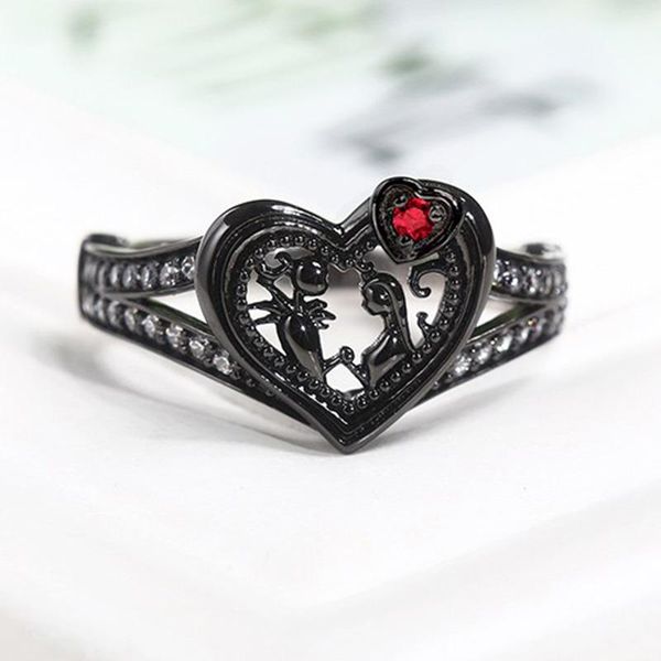 cluster rings gun black heart for women love red ring crystal wedding valentine's day gift, Golden;silver
cluster rings gun black heart for women love red ring crystal wedding valentine's day gift, Golden;silver
