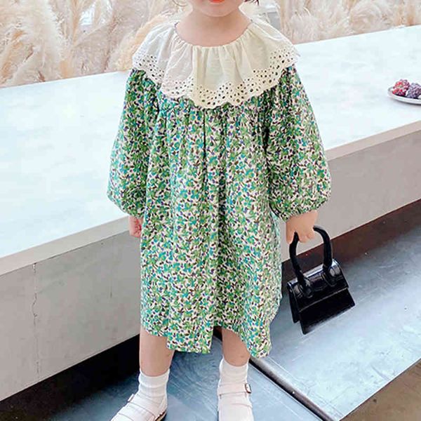 spring long-sleeve floral girl dress fashion ruffled collar children princess cute kid clothes 210515, Red;yellow
spring long-sleeve floral girl dress fashion ruffled collar children princess cute kid clothes 210515, Red;yellow