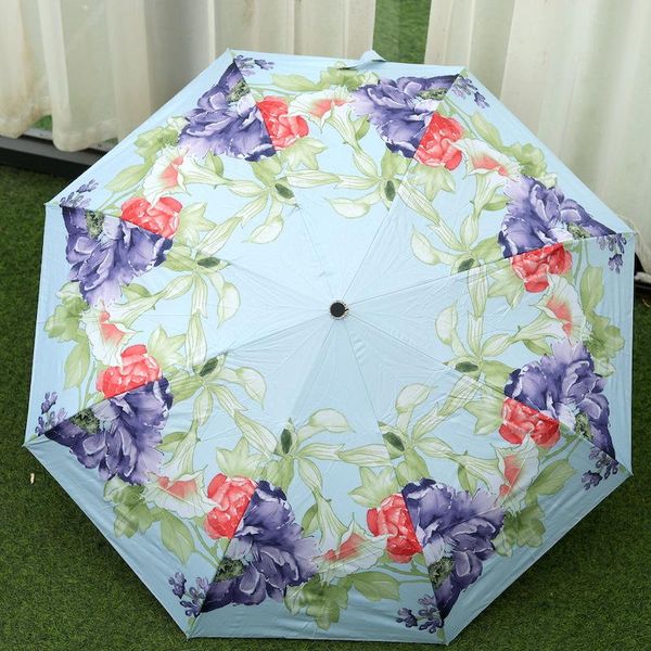 umbrellas blue watercolor painting women umbrella three fold black coating uv sunny and rainy dual-use windproof strong
umbrellas blue watercolor painting women umbrella three fold black coating uv sunny and rainy dual-use windproof strong