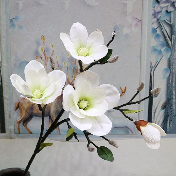 decorative flowers & wreaths 4 heads large magnolia artificial branch home window decoration fake wedding party hall display material
decorative flowers & wreaths 4 heads large magnolia artificial branch home window decoration fake wedding party hall display material