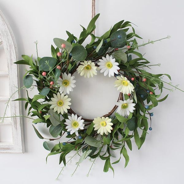 decorative flowers & wreaths artificial white and ivory daisy with green leaf eucalyptus wreath for festival celebration front door wall fir
decorative flowers & wreaths artificial white and ivory daisy with green leaf eucalyptus wreath for festival celebration front door wall fir