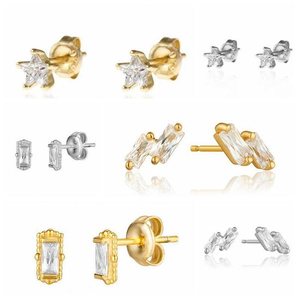 mini 18k gold plated cz zircon 925 sterling silver stud earrings for women piercing earring earings jewelry pendientes, Golden;silver
mini 18k gold plated cz zircon 925 sterling silver stud earrings for women piercing earring earings jewelry pendientes, Golden;silver